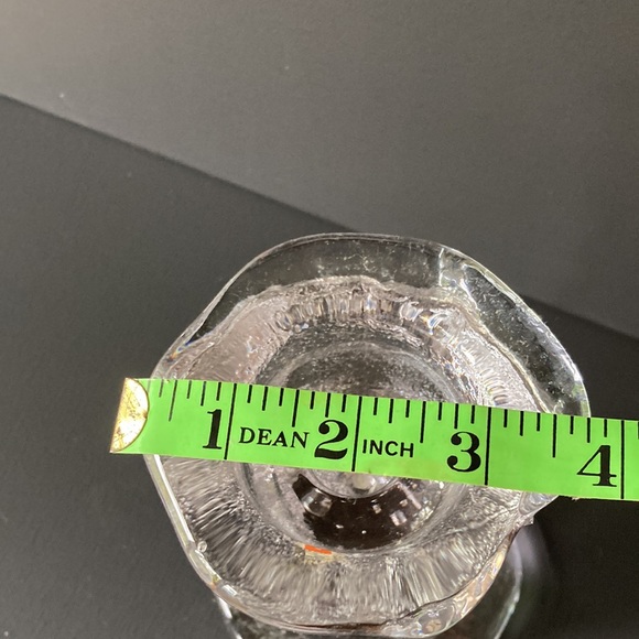 Vintage Pertti Santalahti Humppila Clear Glass Candle Holder - Picture 4 of 6